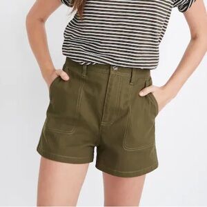 Madewell camp shorts in kale size XXS